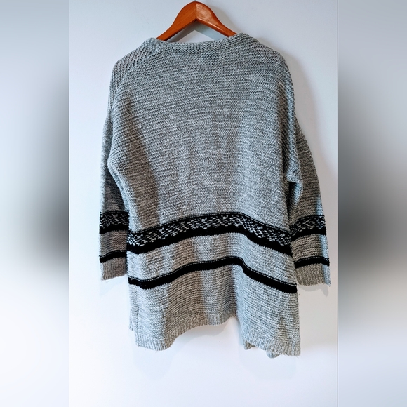 Urban Heritage Black & Grey Knit Open Cardigan - Picture 2 of 5